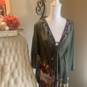 CAMILA SILK CHIFFON KIMONO DRESS